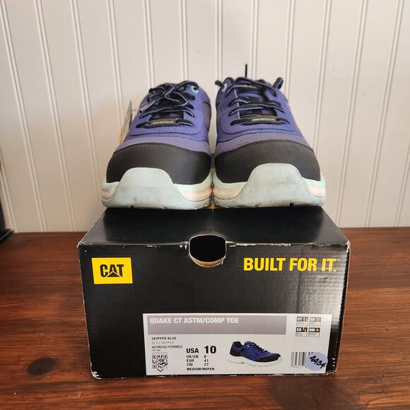 Caterpillar Women's Size 10 Quake Blue Work & Safety Shoes‎ Pre owned Good - Picture 12 of 12
